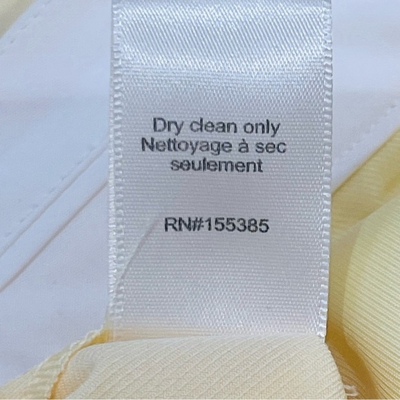 Ronny Kobo Stretch Twill Pleated Wide-Leg Slouchy Trousers Pants Large Yellow - Picture 13 of 16